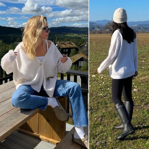 Jenni Kayne Cashmere Cocoon Cardigan in Ivory - Picture 11 of 13